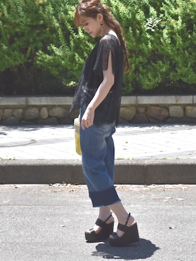 「CURI BISCUI（キュリ　ビスキュイ）のアイテム」を使った、tsurumayu☆さん（レディース・153cm）の夏コーディネート