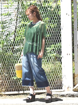 「CURI BISCUI（キュリ　ビスキュイ）のアイテム」を使った、tsurumayu☆さん（レディース・153cm）の夏コーディネート