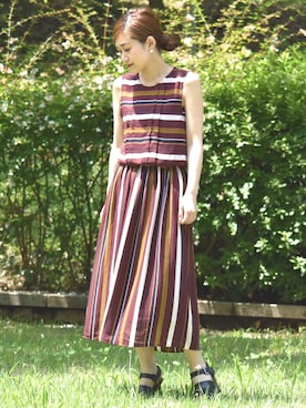 「MAYGLOBE（メイグローブ）のアイテム（アクセサリー）」を使った、tsurumayu☆さん（レディース・153cm）の夏コーディネート