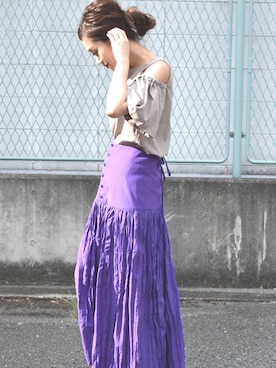 「LHELBIE（レルビエ）のアイテム」を使った、tsurumayu☆さん（レディース・153cm）の夏コーディネート