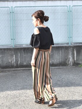 「LHELBIE（レルビエ）のアイテム」を使った、tsurumayu☆さん（レディース・153cm）の夏コーディネート