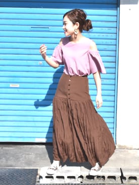 「Eimee Law（エイミーロウ）のアイテム」を使った、tsurumayu☆さん（レディース・153cm）の夏コーディネート