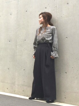 「LHELBIE（レルビエ）のアイテム」を使った、tsurumayu☆さん（レディース・153cm）の秋コーディネート