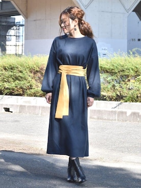 「LHELBIE（レルビエ）のアイテム」を使った、tsurumayu☆さん（レディース・153cm）の秋コーディネート