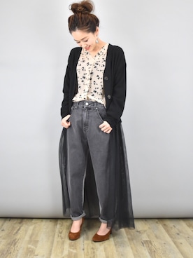 「DOLLUPOOPS（ドールアップウップス）のアイテム（パンツ）」を使った、tsurumayu☆さん（レディース・153cm）の秋コーディネート