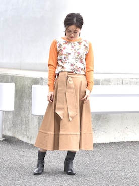 「k*（ケイ）のアイテム」を使った、tsurumayu☆さん（レディース・153cm）の冬コーディネート