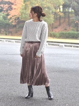 「k*（ケイ）のアイテム」を使った、tsurumayu☆さん（レディース・153cm）の冬コーディネート