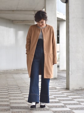 「Eimee Law（エイミーロウ）のアイテム」を使った、tsurumayu☆さん（レディース・153cm）の冬コーディネート