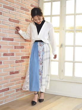 「k*（ケイ）のアイテム（トップス）」を使った、tsurumayu☆さん（レディース・153cm）の冬コーディネート