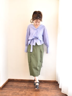 「k*（ケイ）のアイテム（トップス）」を使った、tsurumayu☆さん（レディース・153cm）の春コーディネート