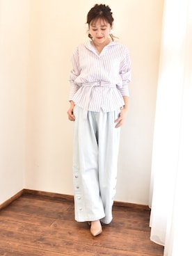 「k*（ケイ）のアイテム（トップス）」を使った、tsurumayu☆さん（レディース・153cm）の春コーディネート