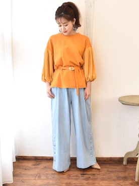 「MAYGLOBE（メイグローブ）のアイテム」を使った、tsurumayu☆さん（レディース・153cm）の春コーディネート