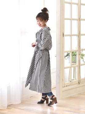 「LHELBIE（レルビエ）のアイテム」を使った、tsurumayu☆さん（レディース・153cm）の春コーディネート