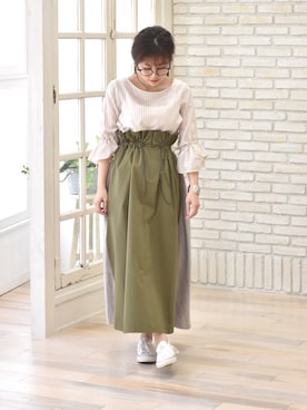 「DOLLUPOOPS（ドールアップウップス）のアイテム」を使った、tsurumayu☆さん（レディース・153cm）の春コーディネート