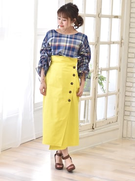 「k*（ケイ）のアイテム（トップス）」を使った、tsurumayu☆さん（レディース・153cm）の春コーディネート