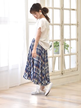 「Eimee Law（エイミーロウ）のアイテム」を使った、tsurumayu☆さん（レディース・153cm）の春コーディネート