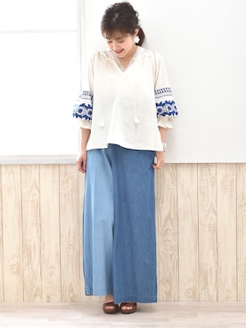 「MAYGLOBE（メイグローブ）のアイテム」を使った、tsurumayu☆さん（レディース・153cm）の夏コーディネート