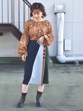 「DOLLUPOOPS（ドールアップウップス）のアイテム」を使った、tsurumayu☆さん（レディース・153cm）の秋コーディネート