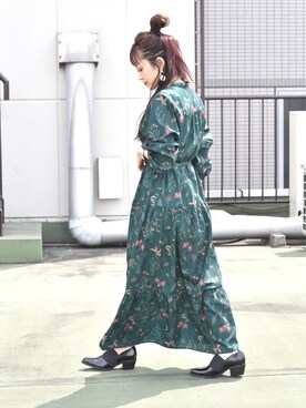 「outfit」｜「アイテム（ワンピース/ドレス）」を使った、tsurumayu☆さん（レディース・153cm）の秋コーディネート