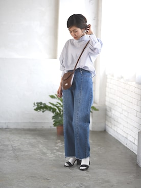 「k*（ケイ）のアイテム（トップス）」を使った、tsurumayu☆さん（レディース・153cm）の春コーディネート