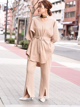 「LHELBIE（レルビエ）のアイテム」を使った、tsurumayu☆さん（レディース・153cm）の春コーディネート