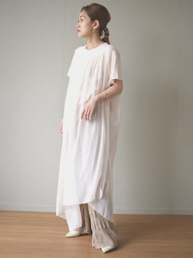 「DOLLUPOOPS（ドールアップウップス）のアイテム（トップス）」を使った、tsurumayu☆さん（レディース・153cm）の夏コーディネート