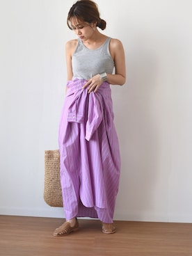 「フェススタイル」｜「アイテム（ワンピース/ドレス）」を使った、tsurumayu☆さん（レディース・153cm）の夏コーディネート