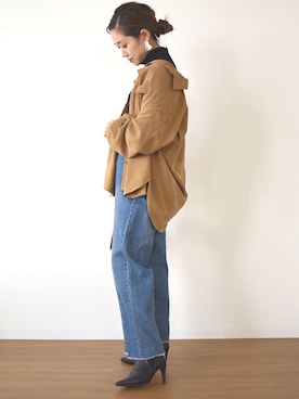 「LHELBIE（レルビエ）のアイテム」を使った、tsurumayu☆さん（レディース・153cm）の秋コーディネート