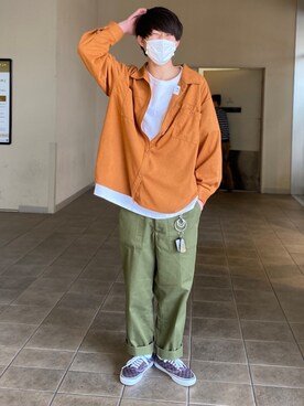 「Kastane（カスタネ）のアイテム（その他アウター）」を使った、田邊敬一朗さん（メンズ・177cm）の冬コーディネート