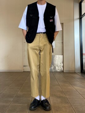 「BEN DAVIS（ベンデイビス）のアイテム（ジャケット/アウター）」を使った、田邊敬一朗さん（メンズ・177cm）の夏コーディネート