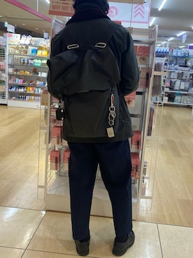 「Notive（ノーティヴ）のアイテム」を使った、田邊敬一朗さん（メンズ・177cm）の冬コーディネート