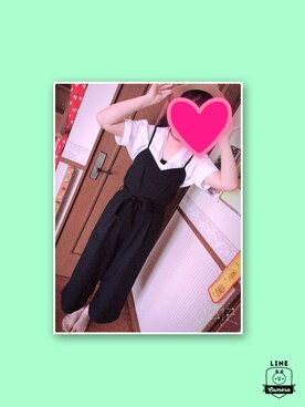 「GORGE（ゴージ）のアイテム（つなぎ/オールインワン）」を使った、やまゆのさん（レディース・164cm）の夏コーディネート