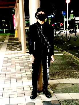 「H&M DIVIDED（エイチアンドエム　ディヴァイデッド）のアイテム（帽子）」を使った、y_skさん（メンズ・173cm）の秋コーディネート