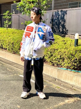 「DIESEL（ディーゼル）のアイテム（ミリタリージャケット）」を使った、y_skさん（メンズ・173cm）の秋コーディネート