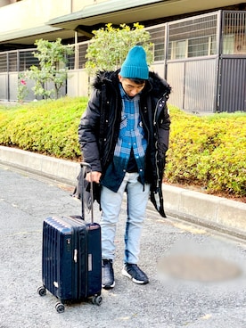 「DIESEL（ディーゼル）のアイテム（その他アウター）」を使った、y_skさん（メンズ・176cm）の冬コーディネート