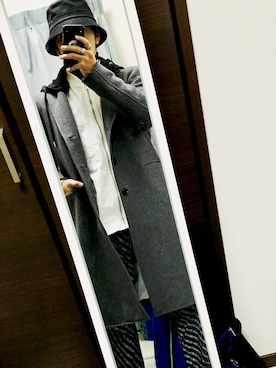 「DIESEL（ディーゼル）のアイテム（その他アウター）」を使った、y_skさん（メンズ・176cm）の冬コーディネート