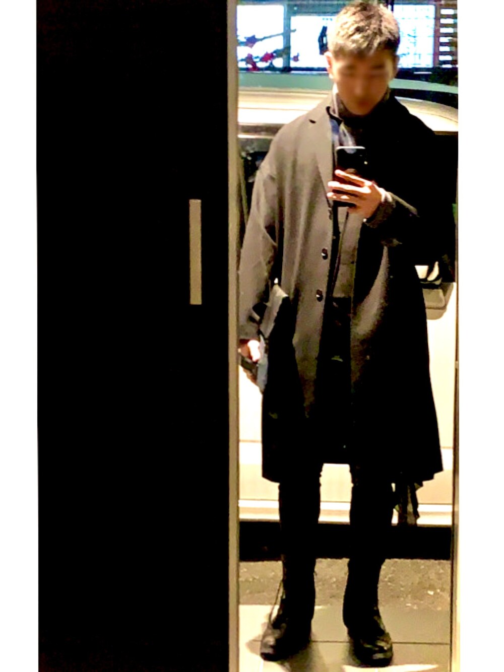 「今日のコーデ、休日スタイル、ダークトーンコーデ、オトナカジュアル、バンヤードストーム(BARNYARDSTORM)、Diesel、HARE、5351 POUR LES HOMMES、京都散策、おしゃれさんと繋がりたい」｜「BARNYARDSTORMのBARNYARDSTORM / Ｗクロスチェスター（その他アウター、ブラック系）」を使った、y_skさん（メンズ・176cm）の冬コーディネートの1枚目の写真