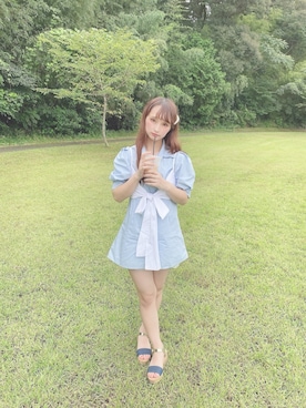 「オルチャンファッション」｜「アイテム（ワンピース/ドレス）」を使った、みなみさん（レディース・161cm）の夏コーディネート