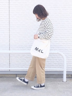 「J-AXIS（ｼﾞｪｲｱｸｼｽ）のアイテム」を使った、ayanaさん（レディース・153cm）の春コーディネート