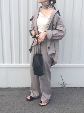 「トングサンダル」｜「アイテム（ブルゾン）」を使った、ayanaさん（レディース・153cm）の夏コーディネート