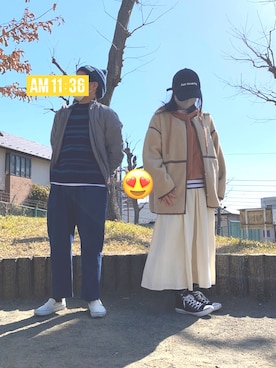 「coca（coca）（コカ）のアイテム（パンツ）」を使った、alloveragainさん（メンズ・157cm）の冬コーディネート