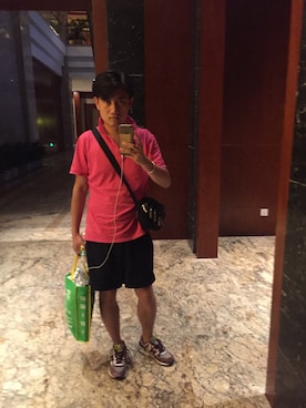 「Li-Ning（リーニン）のアイテム（バッグ）」を使った、有点帅さん（メンズ・172cm）の秋コーディネート