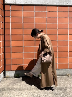 「RAY CASSIN（レイカズン）のアイテム（シャツワンピース）」を使った、annzuさん（レディース・145cm）の秋コーディネート