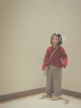 「GLOW（グロウ）のアイテム」を使った、ｃｏｃｏｎｕｔさん（キッズ・110cm）の冬コーディネート