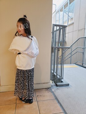 「ザノースフェイス」｜「アイテム（スウェット）」を使った、ｃｏｃｏｎｕｔさん（キッズ・120cm）の春コーディネート