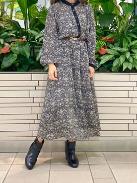 Frames Ray Cassin フレームスレイカズン の 配色バンドカラーワンピース ワンピース Wear