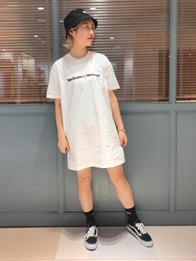「エクストララージ」｜「アイテム（ワンピース/ドレス）」を使った、立花清華さん（レディース・168cm）の春コーディネート