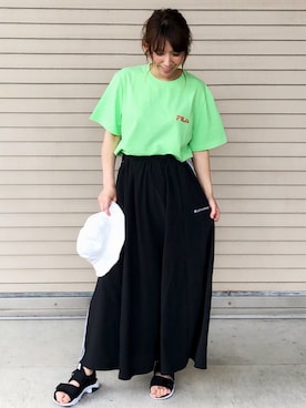 「FILA」｜tomoさん（レディース・160cm）の夏コーディネート