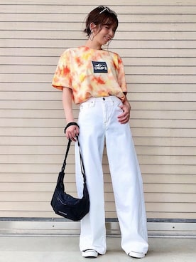 「SOMETHING（サムシング）のアイテム」を使った、tomoさん（レディース・160cm）の夏コーディネート