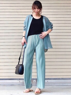 「Right-on（ライトオン）のアイテム（サンダル）」を使った、tomoさん（レディース・160cm）の夏コーディネート